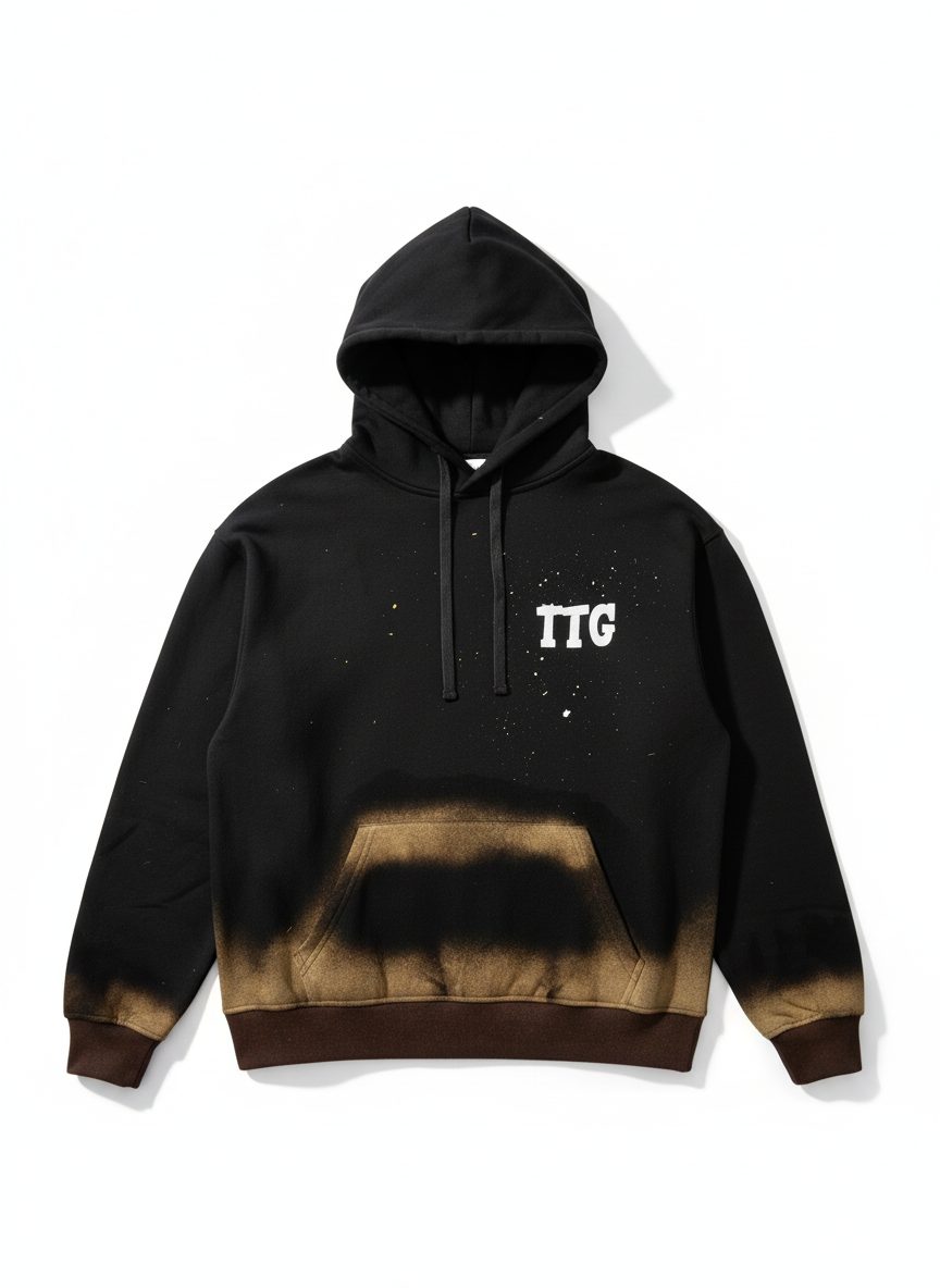 TTG SunSet Hoodie solo on white background